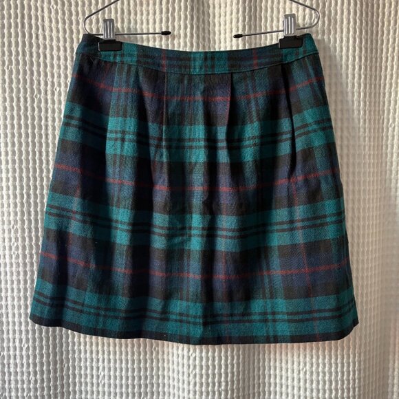Woolrich size 6 skirt wool-blend plaid mini with pockets preppy ivy collegiate - Picture 4 of 7
